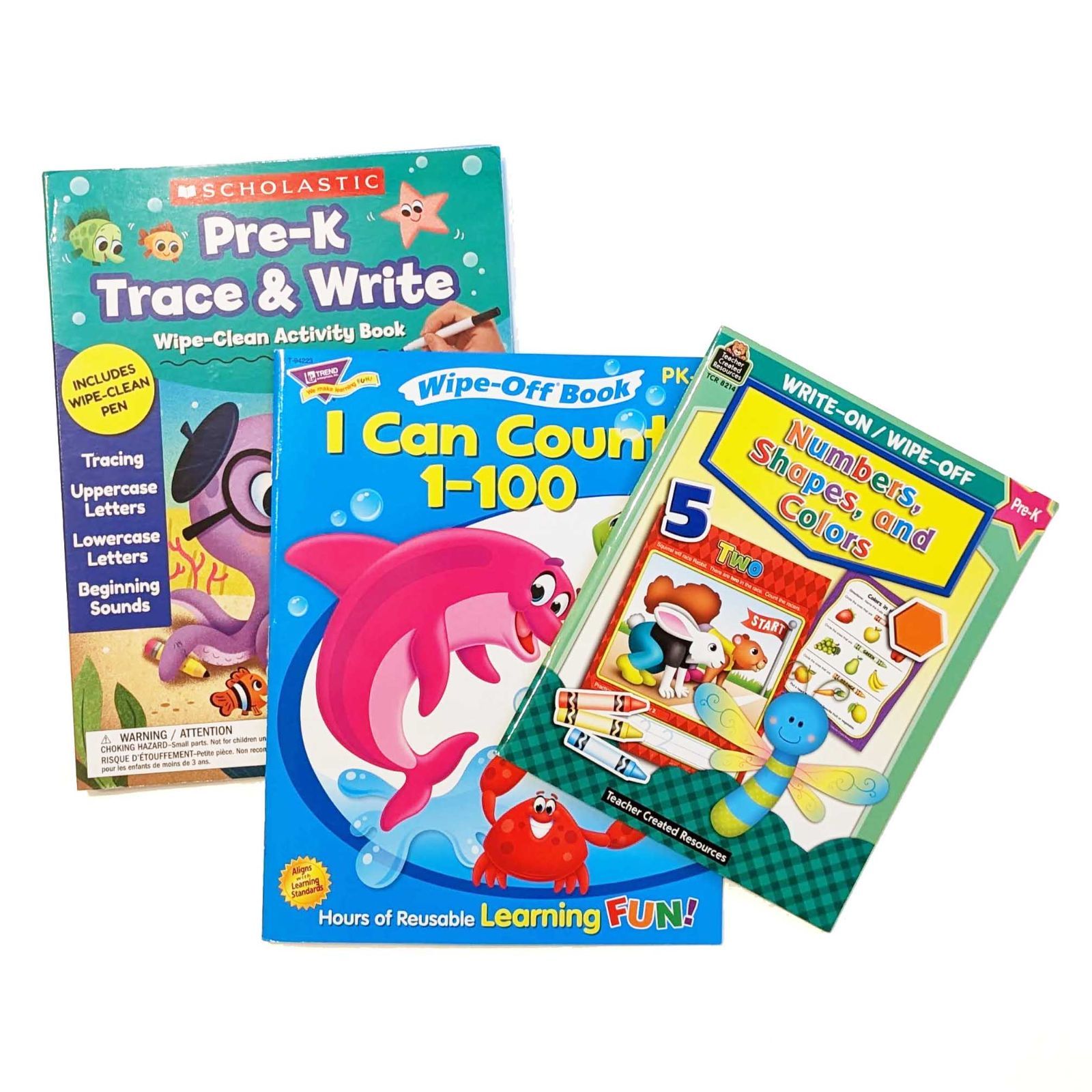 英語デビューの幼児さんにぴったり！書いて消せる練習帳３冊セット