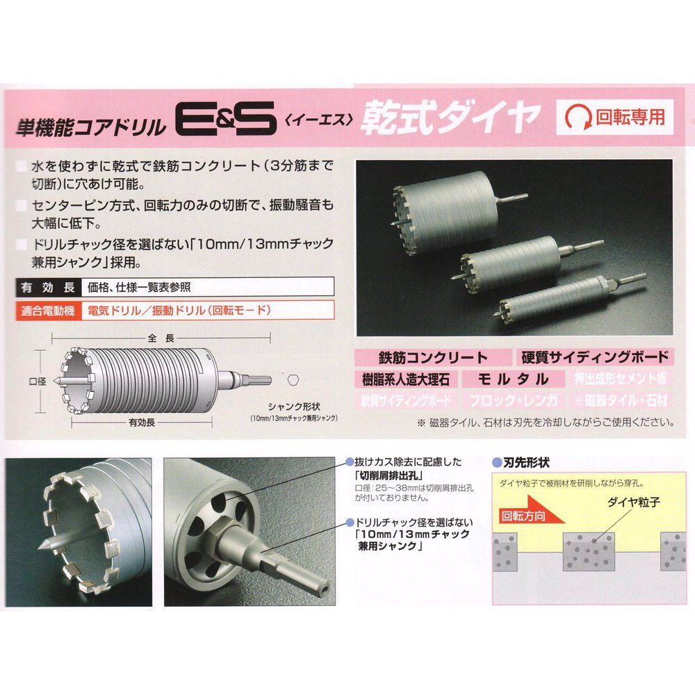 乾式ダイヤ SDSシャンク