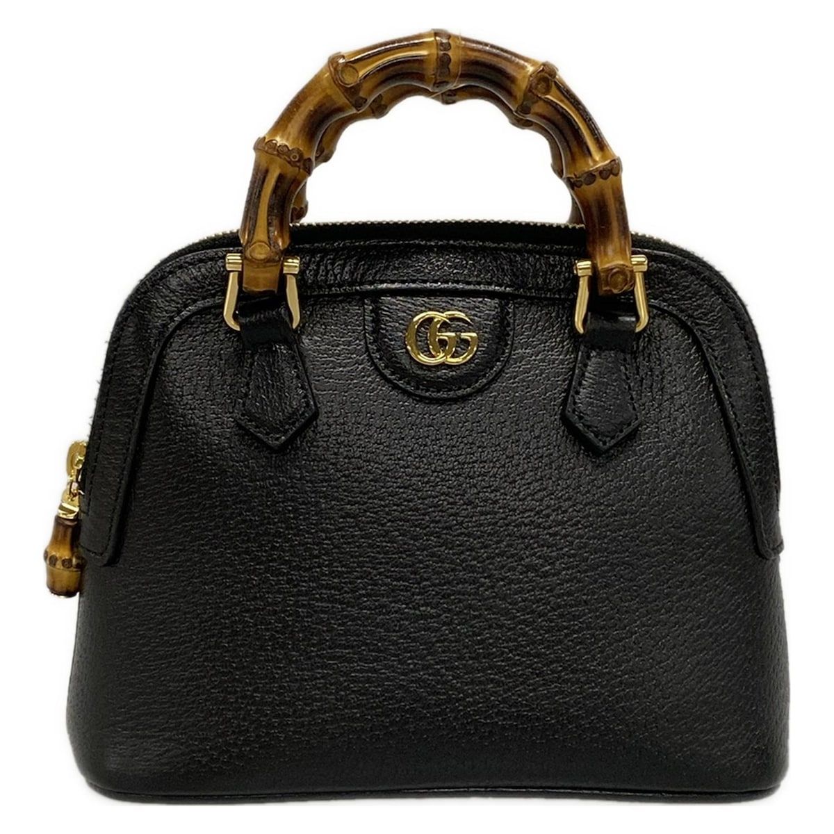 GUCCI グッチ トートバッグ ダイアナ ミニ トートバッグ 715775 黒 レザー