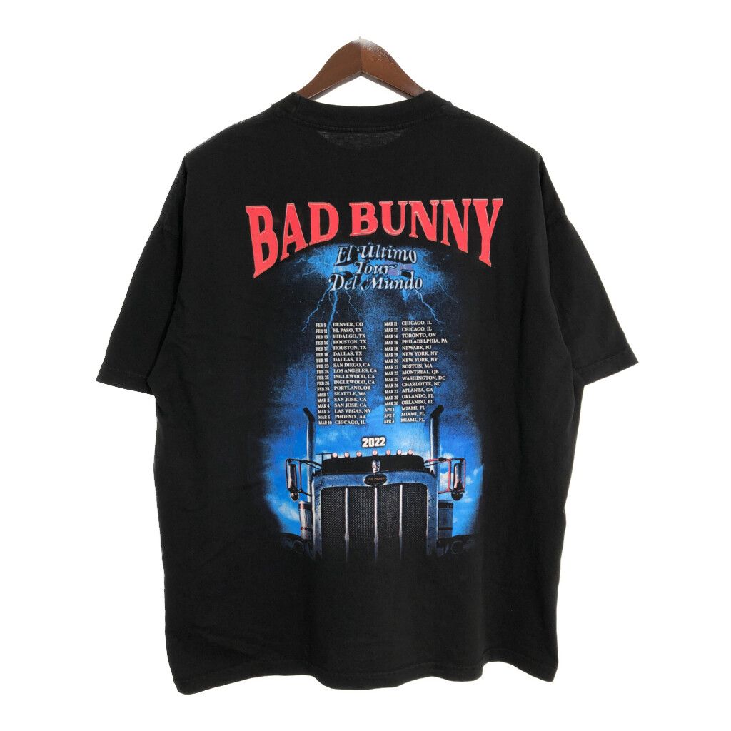 BAD BUNNY ツアーTシャツ ブラック(メンズ XL)中古 古着 U1530 - メルカリ