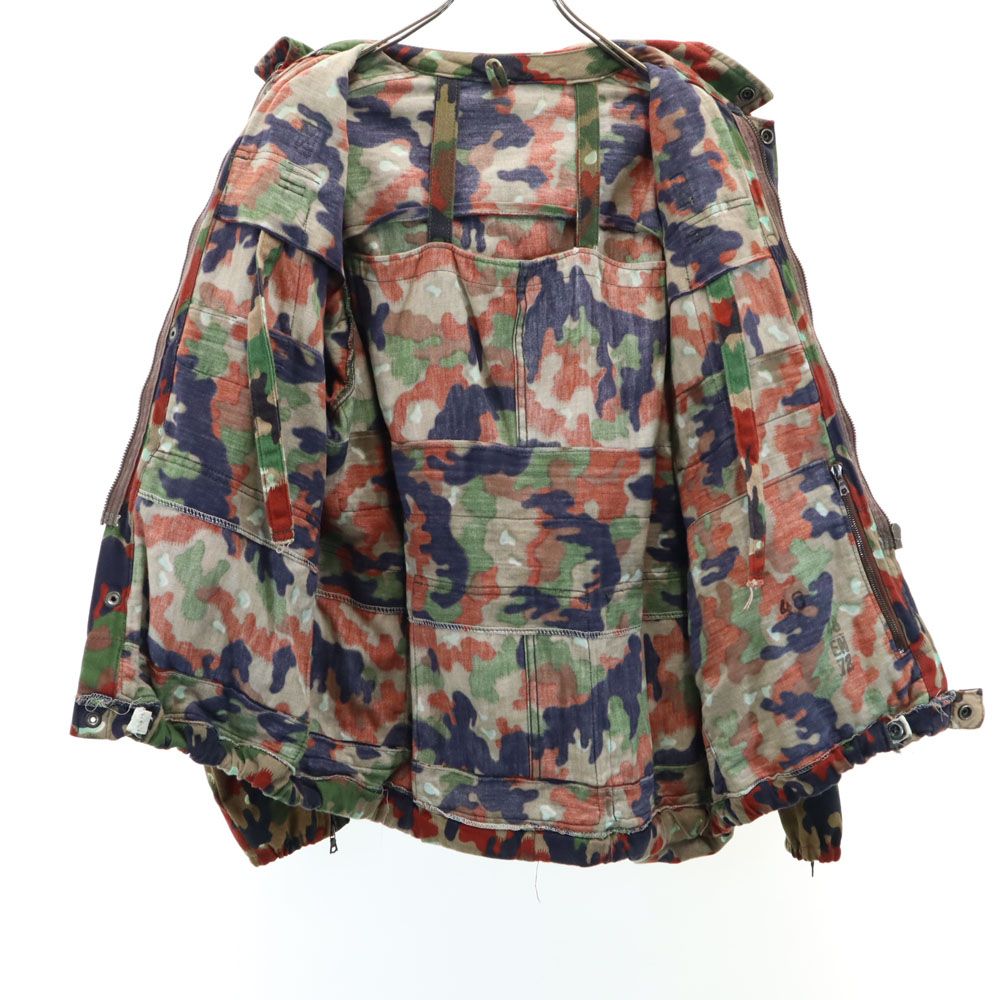 スイス軍 70s ヴィンテージ  M60 アルペンカモ 長袖 ミリタリージャケット カーキ系 SWISS ARMY メンズ スイス軍 70s ヴィンテージ M60 アルペンカモ 長袖 ミリタリー