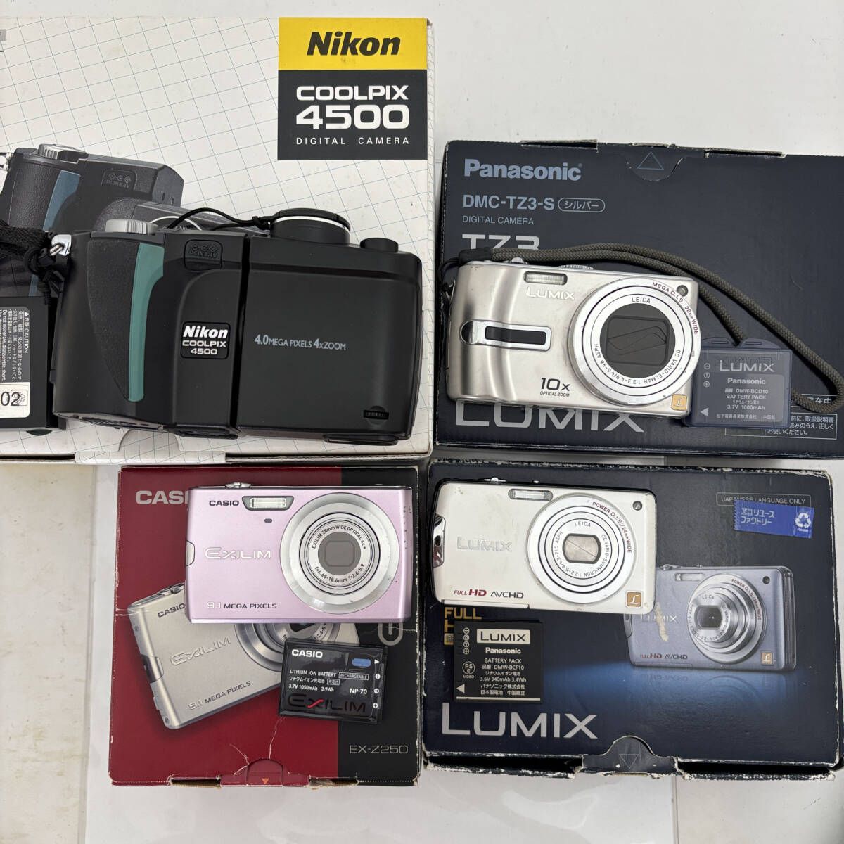 コンデジ まとめ】コンパクトデジタルカメラ 4台セット 元箱付き