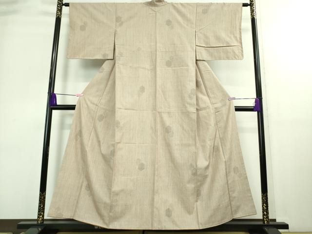 平和屋本店□極上 男性 本場結城紬 重要無形文化財 80亀甲 総詰め 