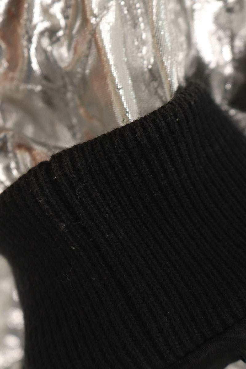 セリーヌ 2V228068D クロコ切り替えラメテディジャケットブルゾン  