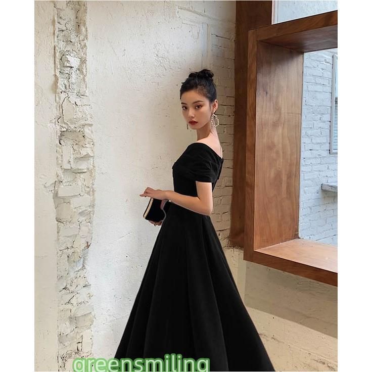 オフショルダーパーティードレス ロングドレス イブニングドレス