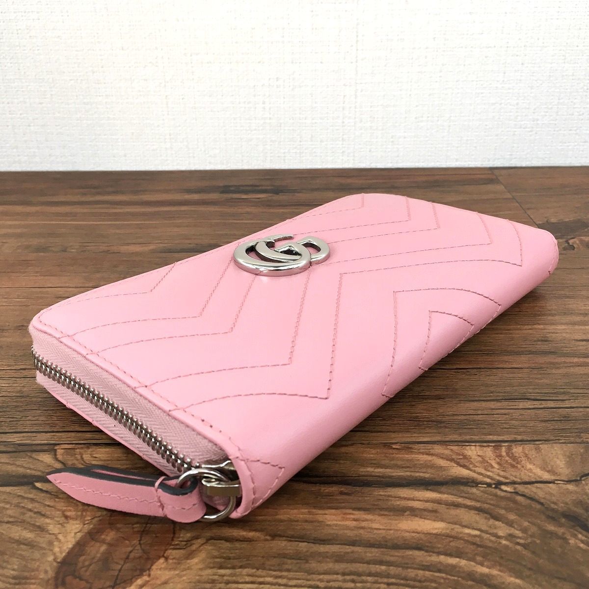 80 送料込み！ 未使用品 GUCCI ジップウォレット 443123 GGマーモント  