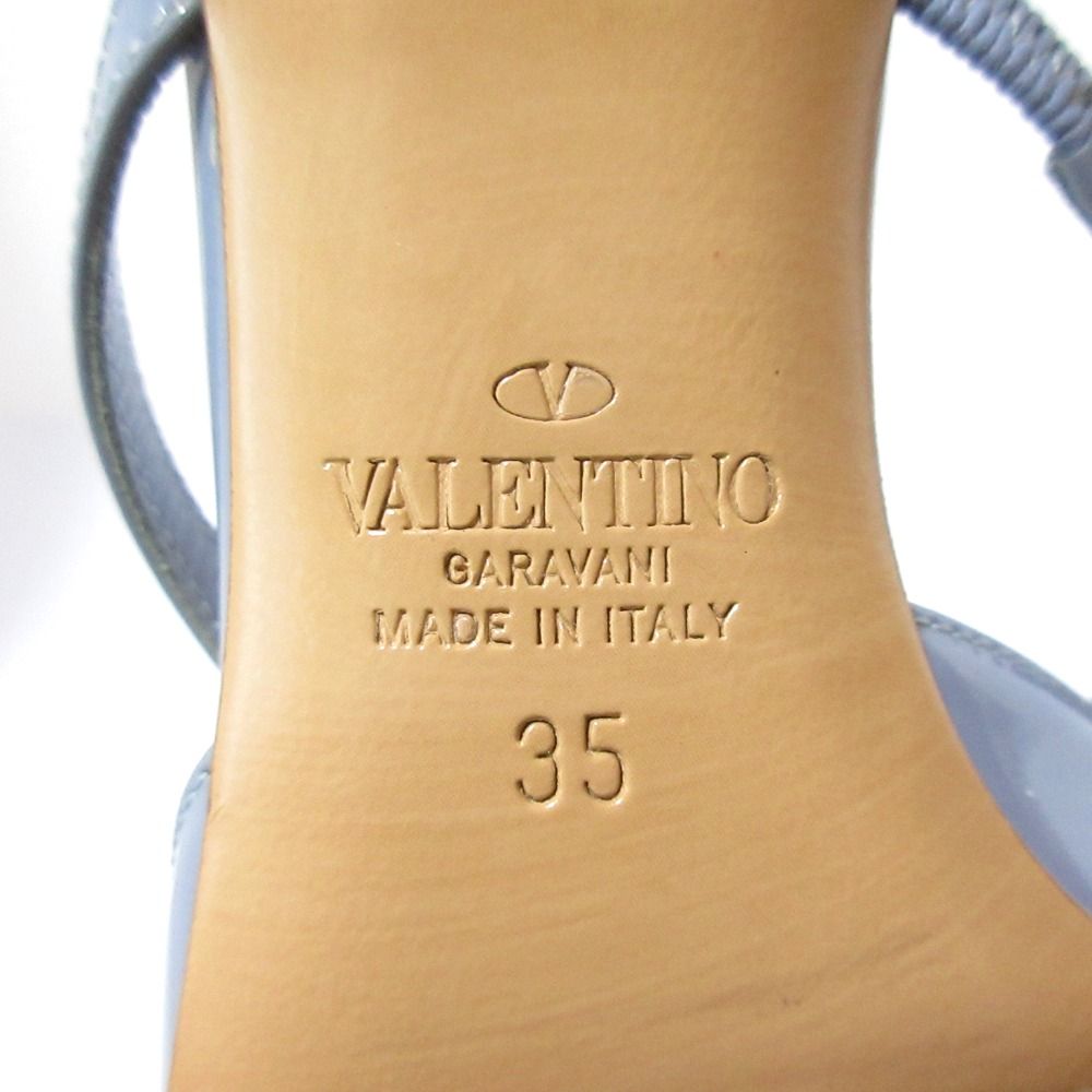 良品 VALENTINO GARAVANI ヴァレンティノ Vロゴ パテントレザー ポイン  