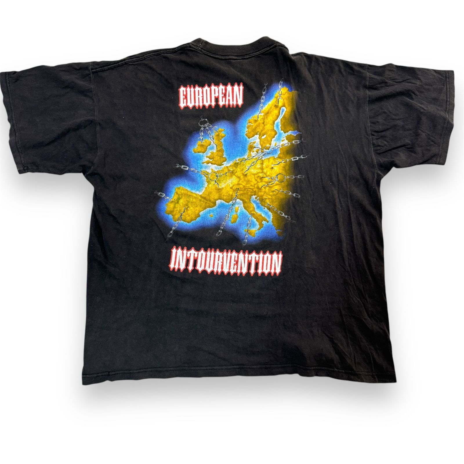 90s Vintage T-Shirt Slayer European Intourvention 1994 XLサイズ 