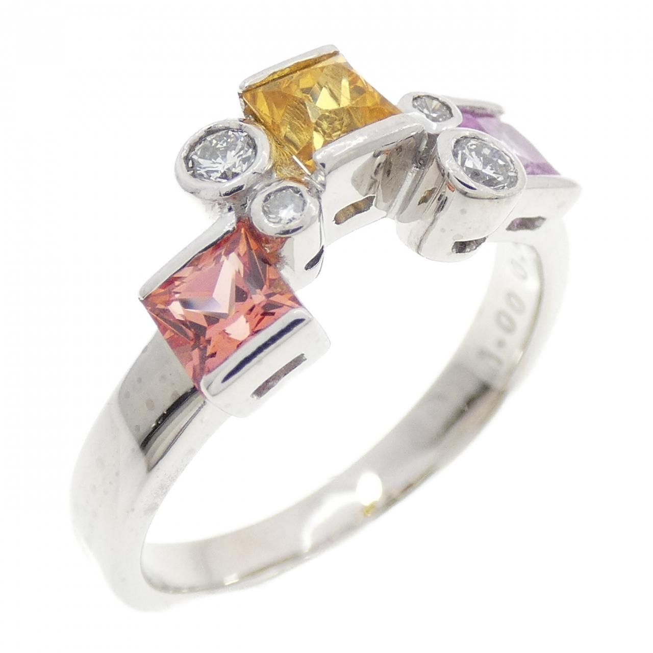 K18WG サファイヤ リング 1.00CT