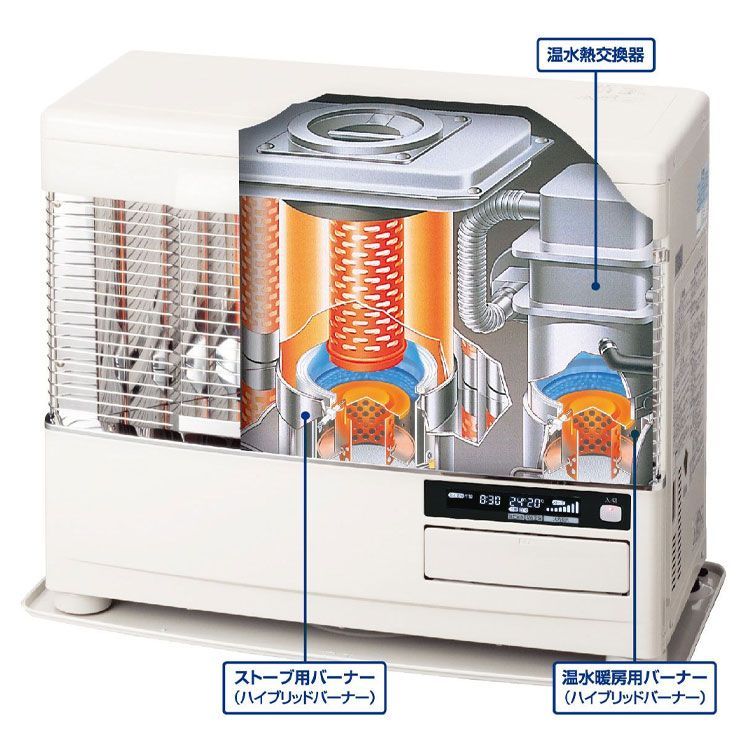 [佐川急便] FF式ストーブ 長府 サンポット カベックツイン 温水暖房 半密閉配管タイプ 床暖 FF式 石油ストーブ UFH-994TBFS A1  輻射 主に26畳用 灯油 暖房機 FF式石油暖房機