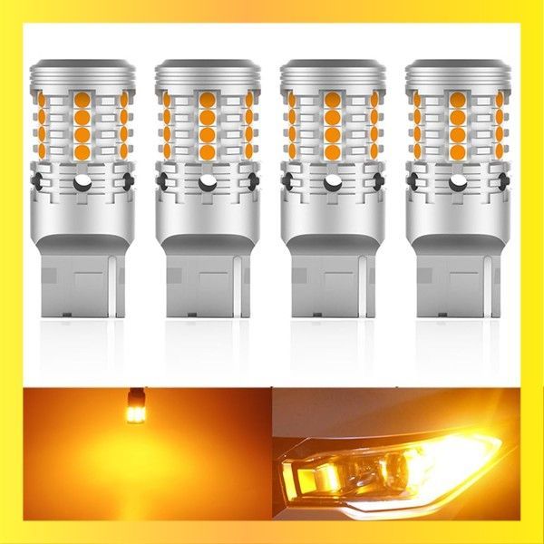 新品送料無料Model:T20 シングル ピンチ部違い Catland T20 LED ウインカー シングル アンバー ハイフラ防止 ピンチ部違い 抵抗内蔵 キャンセラー内蔵 7440 W21W WY21W リア フロント 車 電球 バルブ 12V 