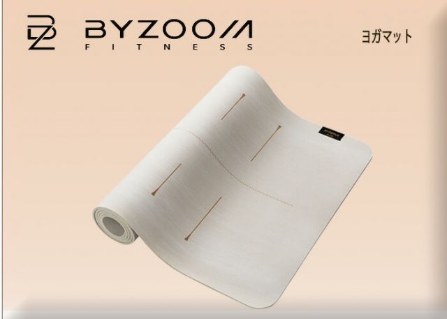 BYZOOM バイズーム ヨガマット PRO 天然ゴム製 ヨガマット PRO 5mm White bz3305-10