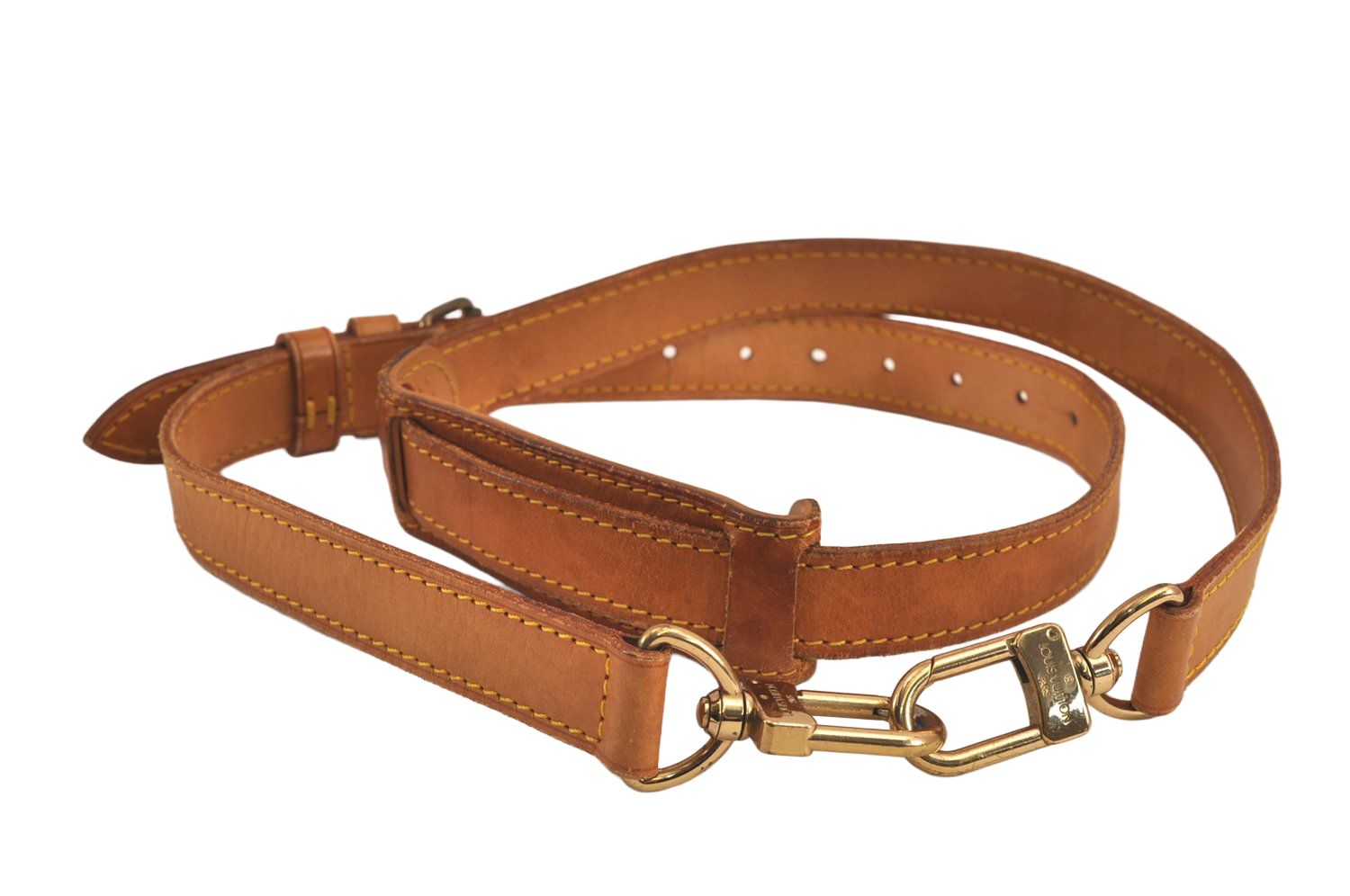 ★ LOUIS VUITTON ルイヴィトン レザー ショルダーストラップ ベージュ 40.2-47.2 LV 6746M