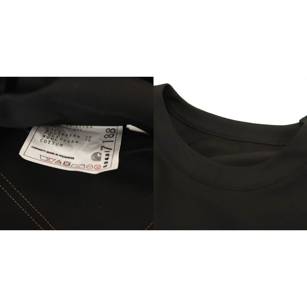サカイ sacai Carhartt WIP 24SS Suiting Bonding Dress ドレス ワンピース マキシ ロング 1 黒 ブラック AT OS MAAHADDERANG_COM