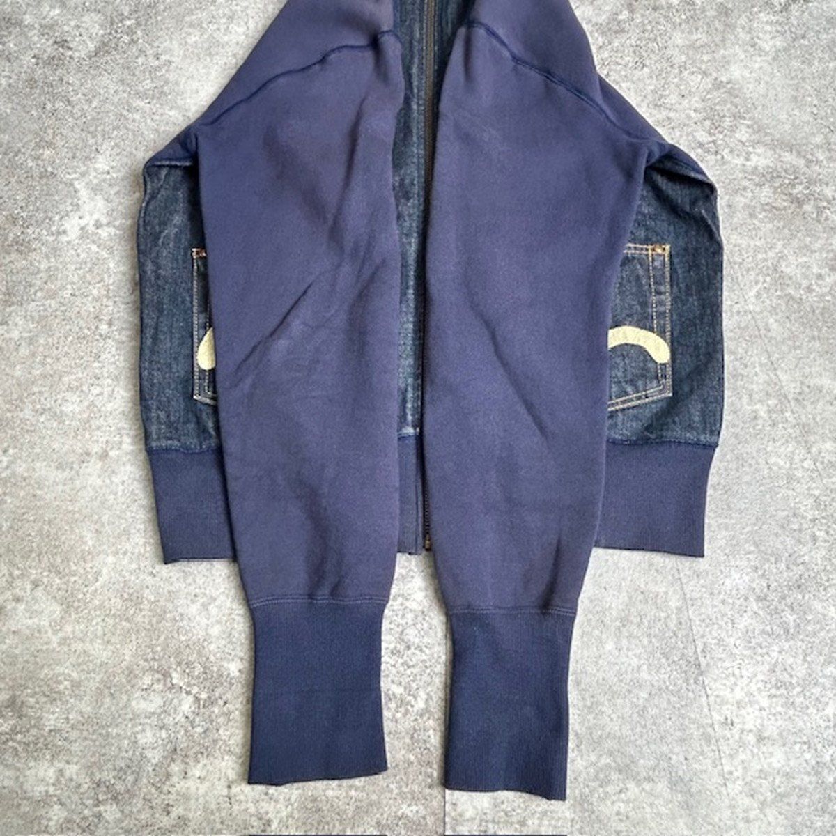 EVISU エヴィス エヴィス スウェット デニム ジップアップジャケット 