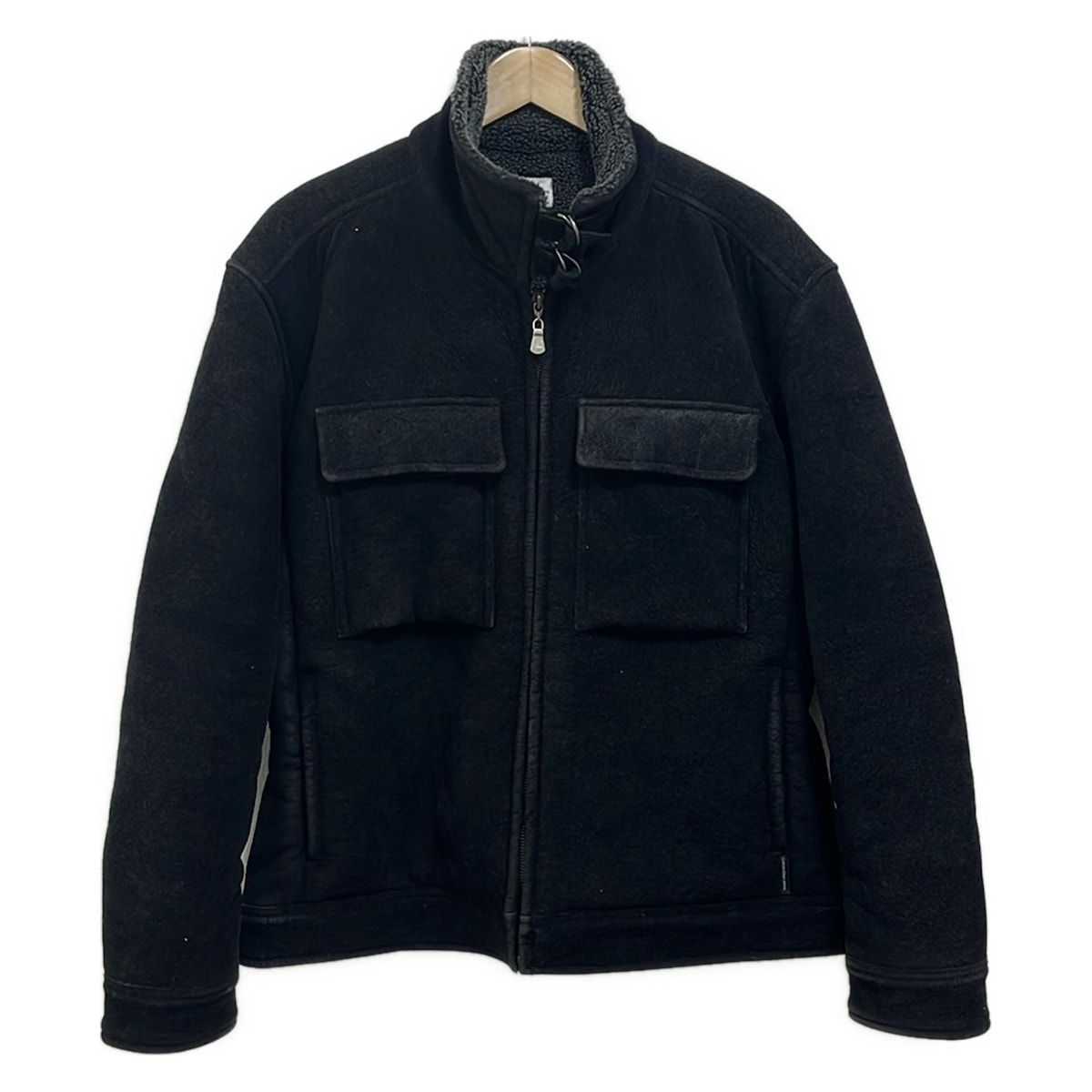 Calvin Klein Jeans カルバンクラインジーンズ ブルゾン サイズM メンズ - 黒 長袖|フェイクムートン|ジップアップ|秋|冬