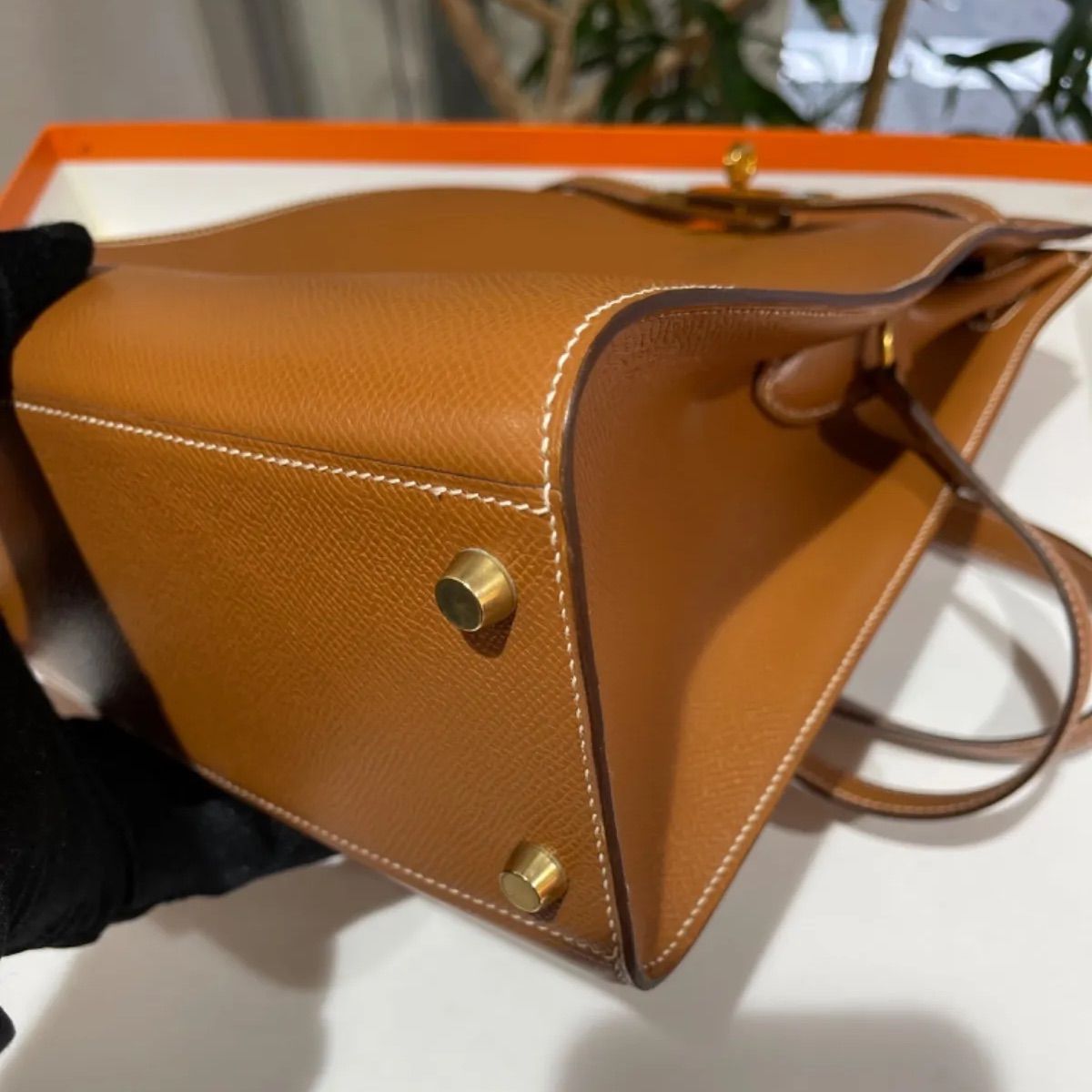 美品】HERMES エルメス ケリースポーツMM クシュベル ゴールド 