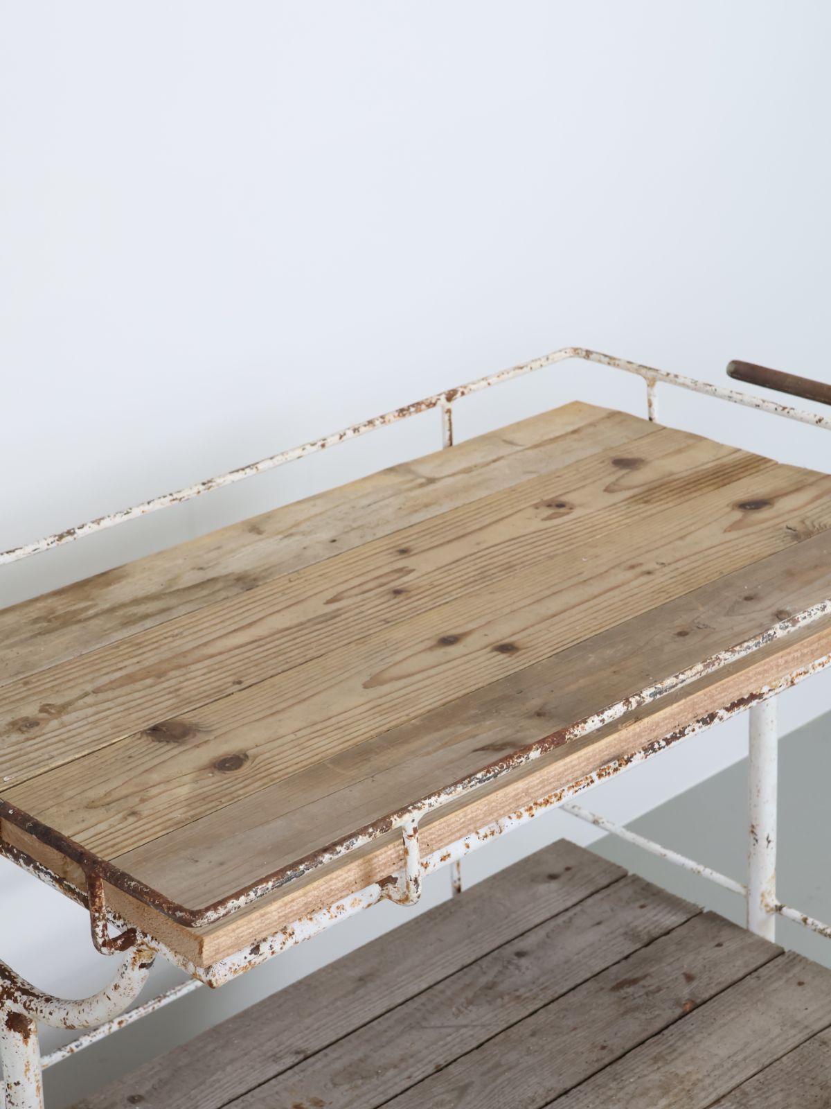 1940 - 50年代 ヴィンテージ メタルフレーム 2段 ワゴン 昭和