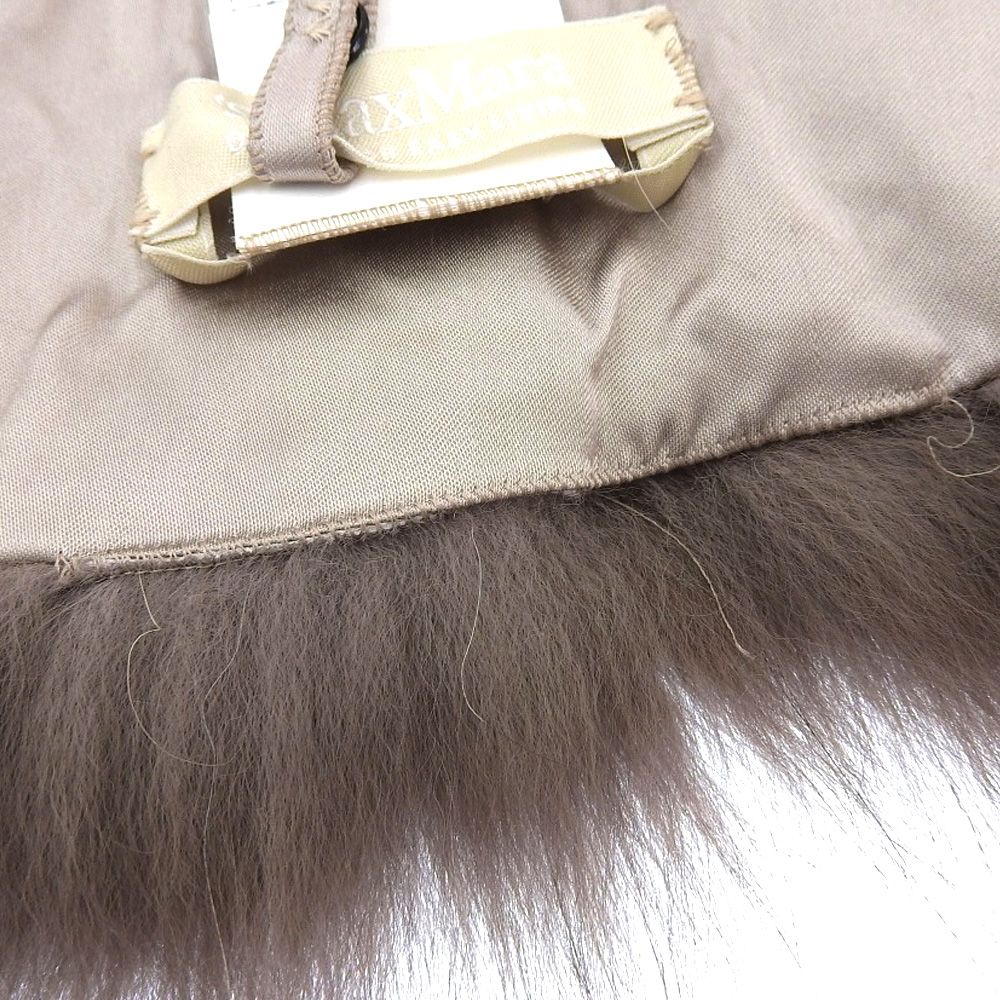 MaxMara マックスマーラ　極美品 フォックスファーティペット　マフラー 超美品 マックスマーラ MAX MARA 現行ベージュタグ 95860379