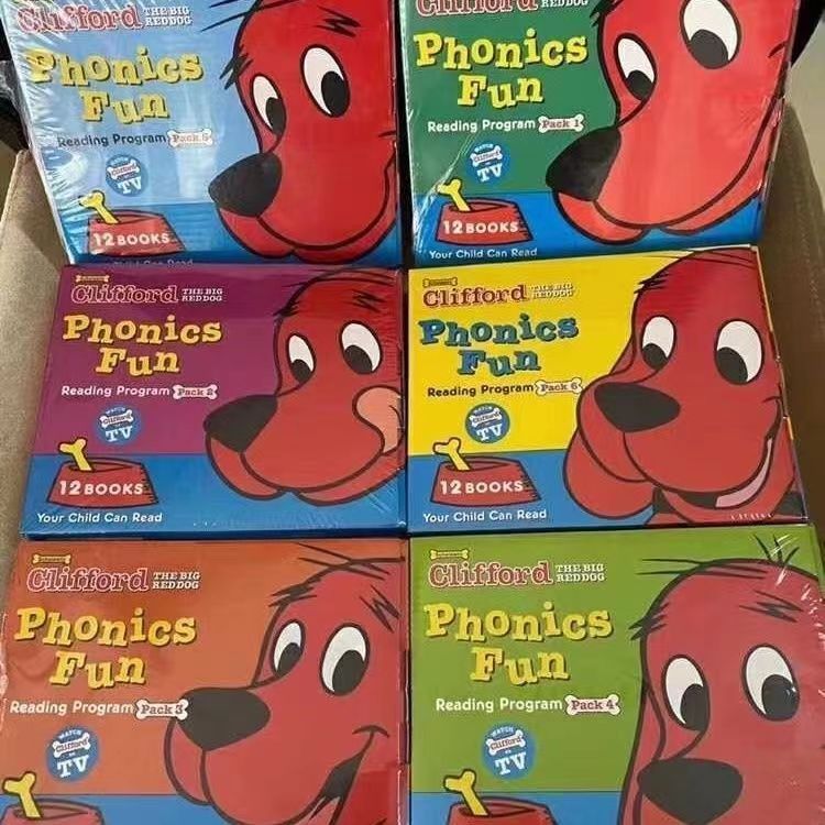 英語絵本　クリフォードフォニクスファン　6巻セット Amazon.co.jp: 英語 絵本 Clifford Phonics Fun 12冊 ボックス