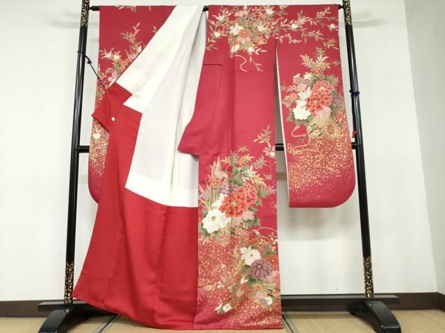 平和屋着物●豪華振袖　花車文　金彩　大丸扱い　正絹　逸品　DAAY5357ud 平和屋着物○豪華振袖 花車文 金彩 大丸扱い 正絹 逸品 DAAY5357ud