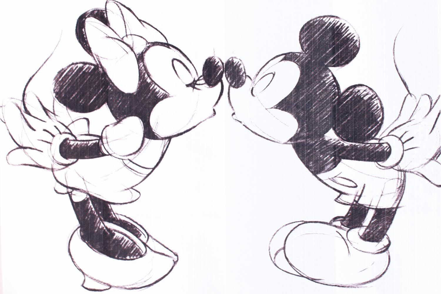 のれん ミッキー＆ミニー 幅85×丈150cm cos-95701 日本製