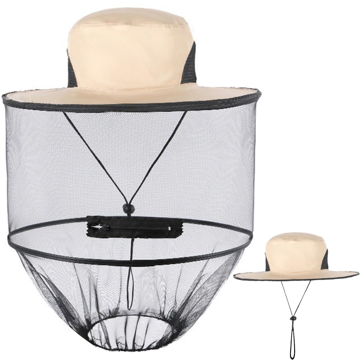 Lanito 防虫ネット 帽子 虫除けネット付き 虫除け ハット 蚊除け帽子 養蜂ハット 着脱式防虫ネット 折り畳み UPF 50 UV 紫外線対策 防虫用具 園芸 農作業 ガーデニング アウトドア 釣り 男女兼用