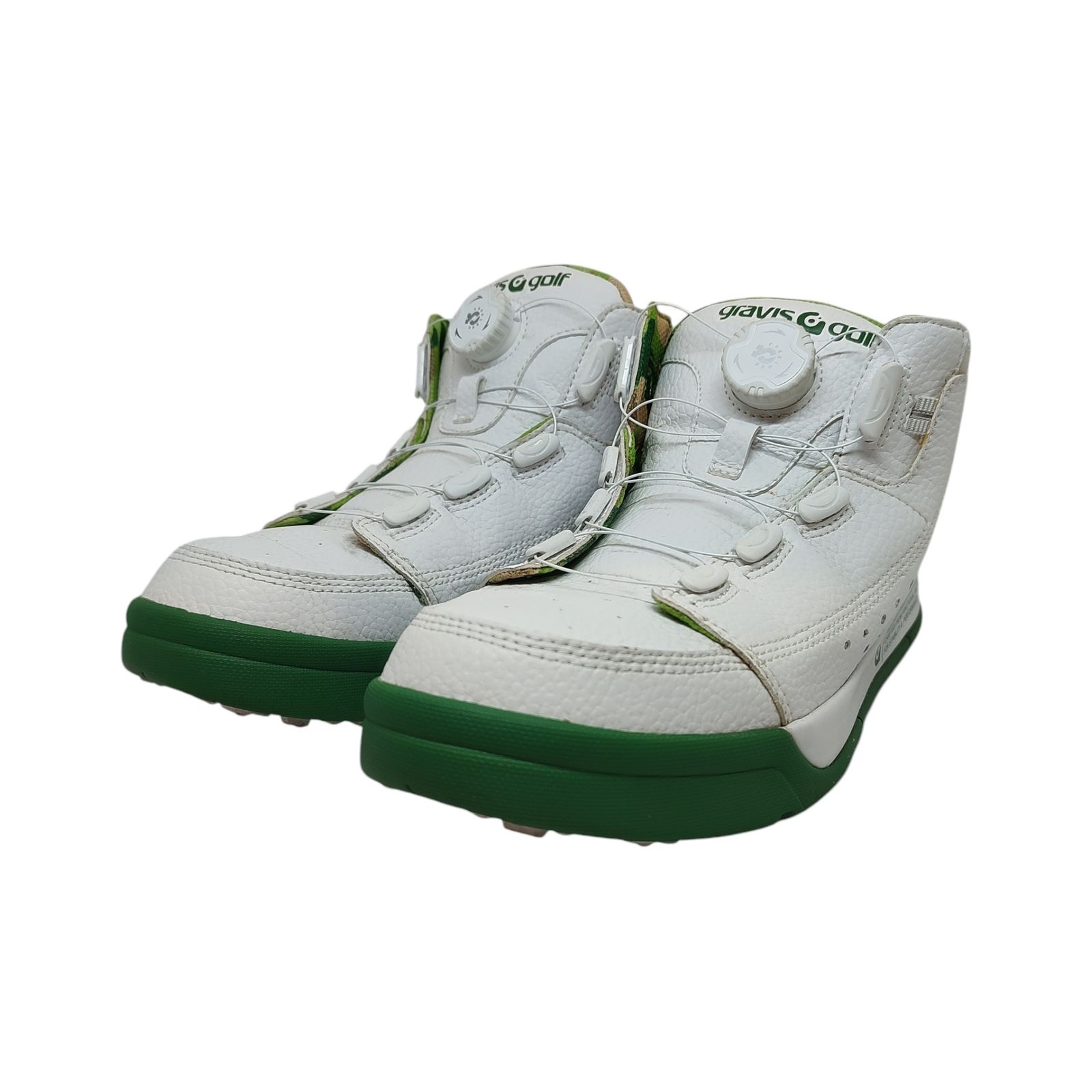 gravis golf グラビス ゴルフ スパイクレス スニーカー シューズ 15904 US7 25cm ホワイト×グリーン
