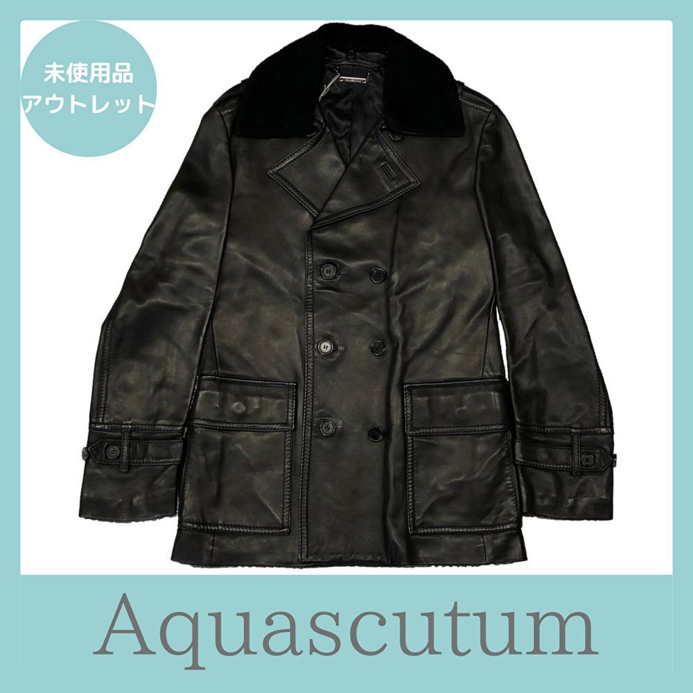 Aquascutum アクアスキュータム レザーコート アウター M サイズ - www