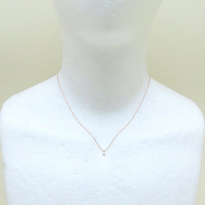 K10PG 1粒ダイヤ ネックレス 一粒ダイヤモンド ネックレス K10PG – Jewelry Museum
