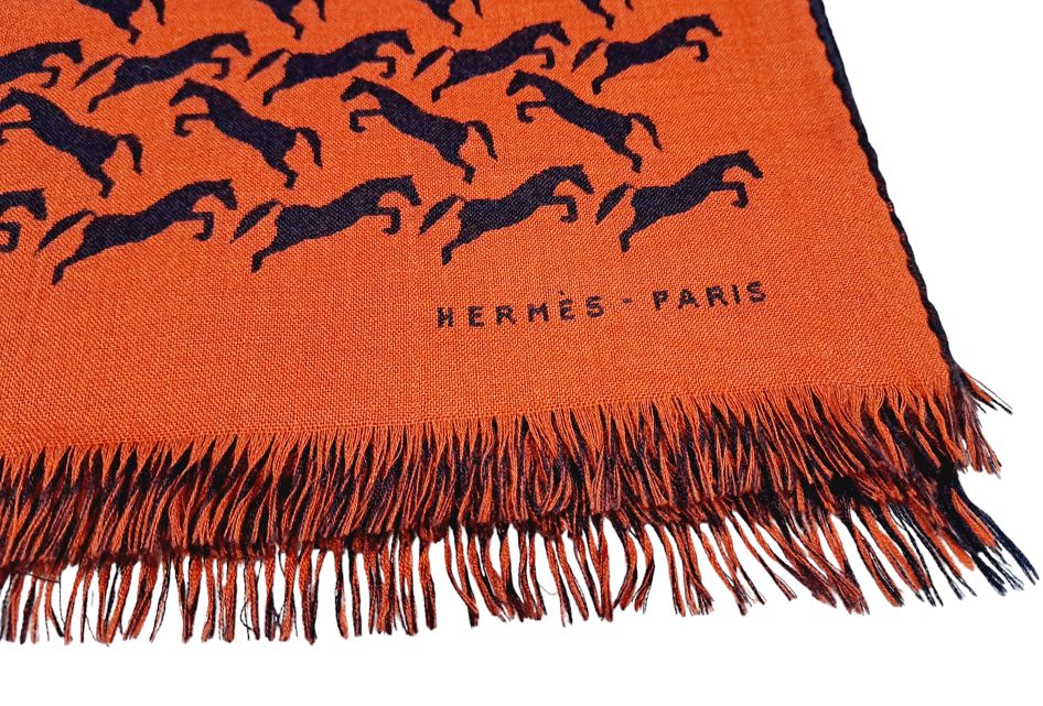 美品】HERMES エルメス ストール シルク ホースビット柄 ショール ...