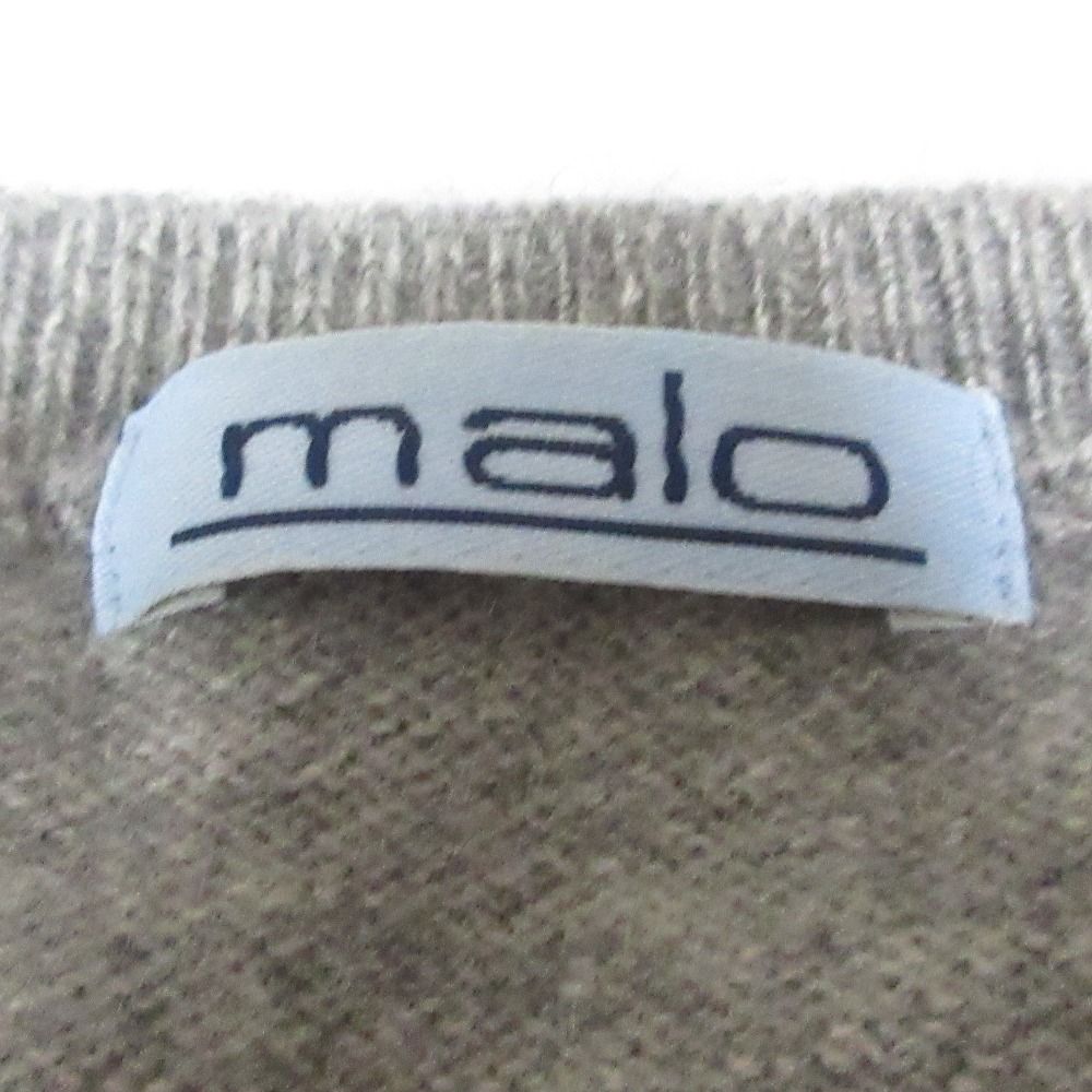 良品 malo マーロ カシミヤ100％ クルーネック ショートスリーブ ニット プルオーバー カットソー サイズ42 グレー レディース 古着 中古 malo - 良品 malo マーロ カシミヤ100％ クルーネック ショート