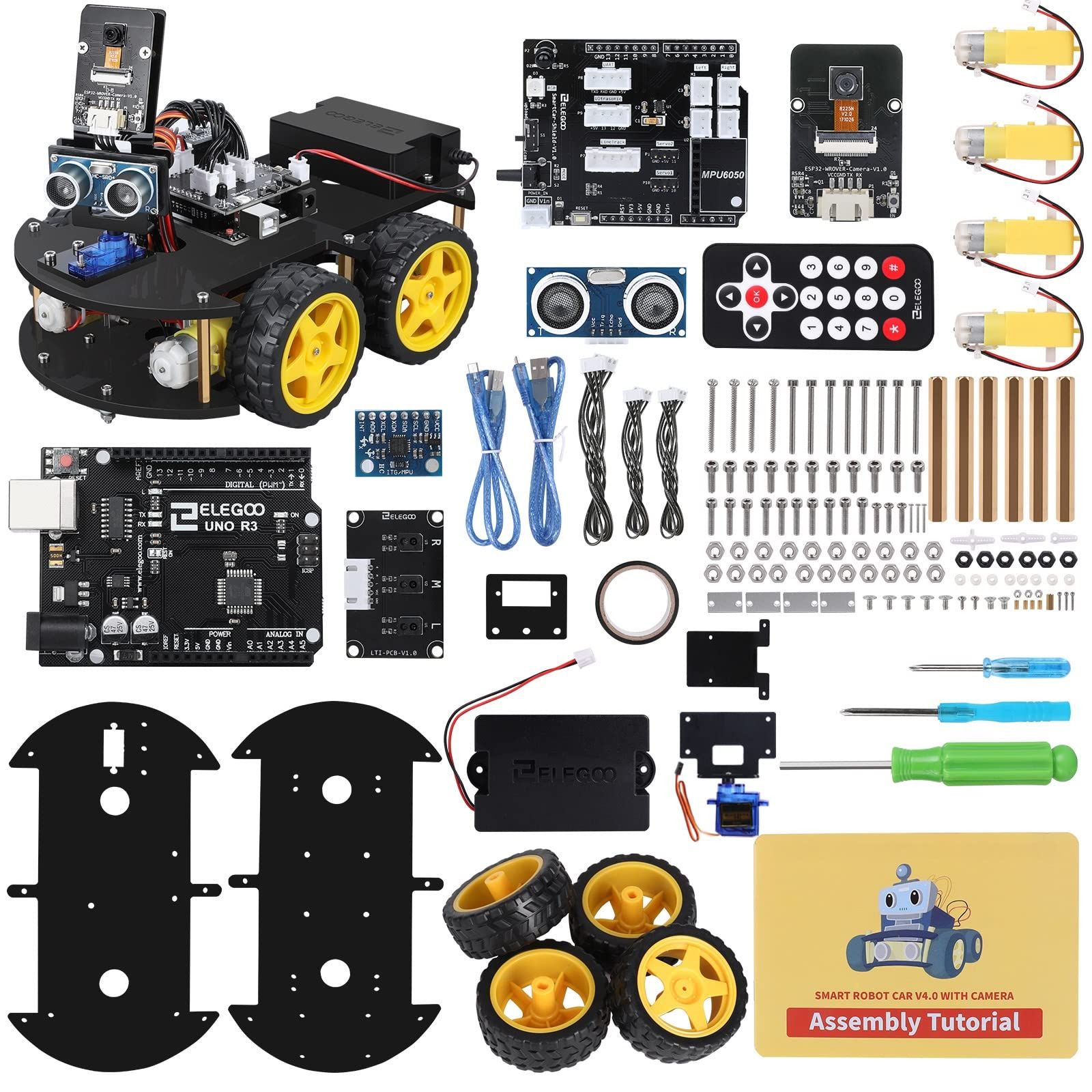 ELEGOO UNO R3スマートロボットカー V4.0 電子工作教育的おもちゃ 全年齢対象ロボット