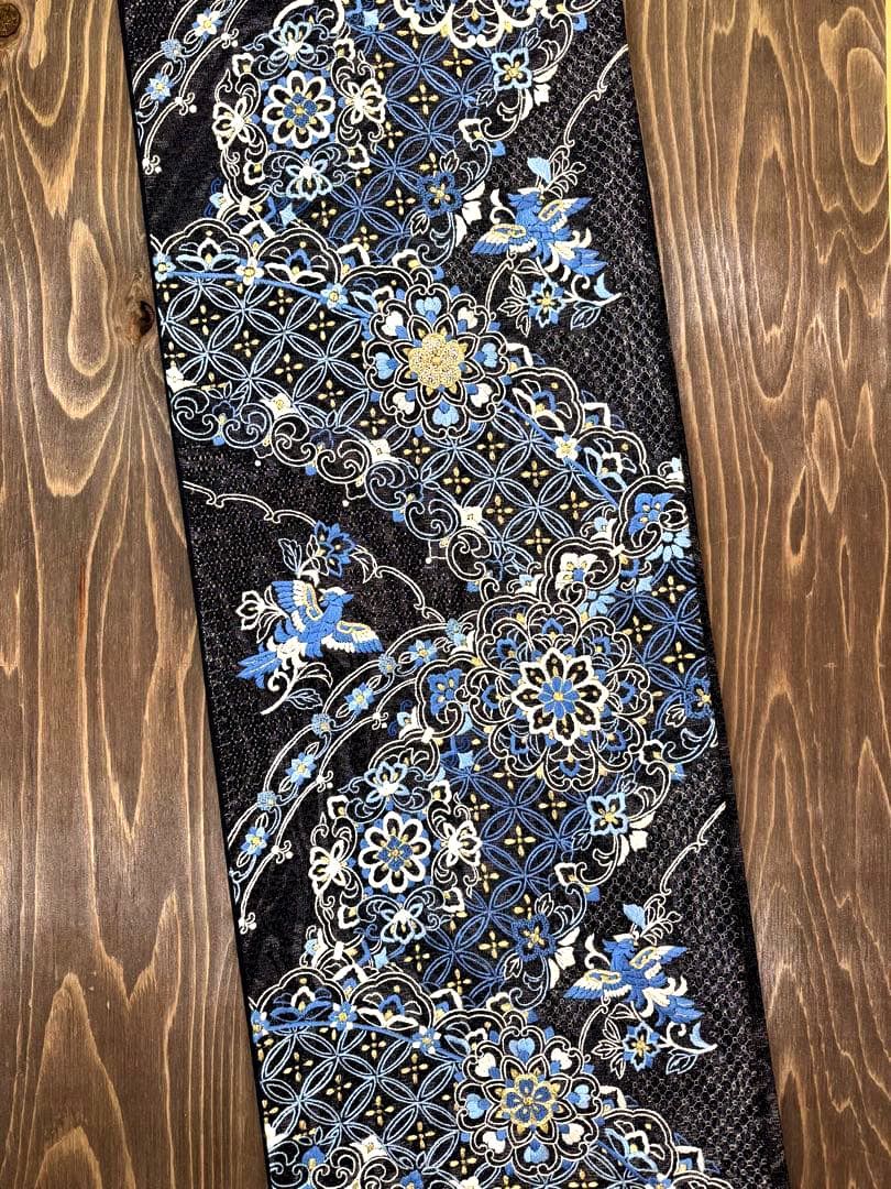 正絹】袋帯 六通 中国三大刺繍 汕頭・相良刺繍 総刺繍 正倉院文様 希少