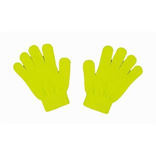 (まとめ)アーテック カラーのびのび手袋 〔子供用サイズ〕 アクリル製 蛍光イエロー(黄) 〔×40セット〕