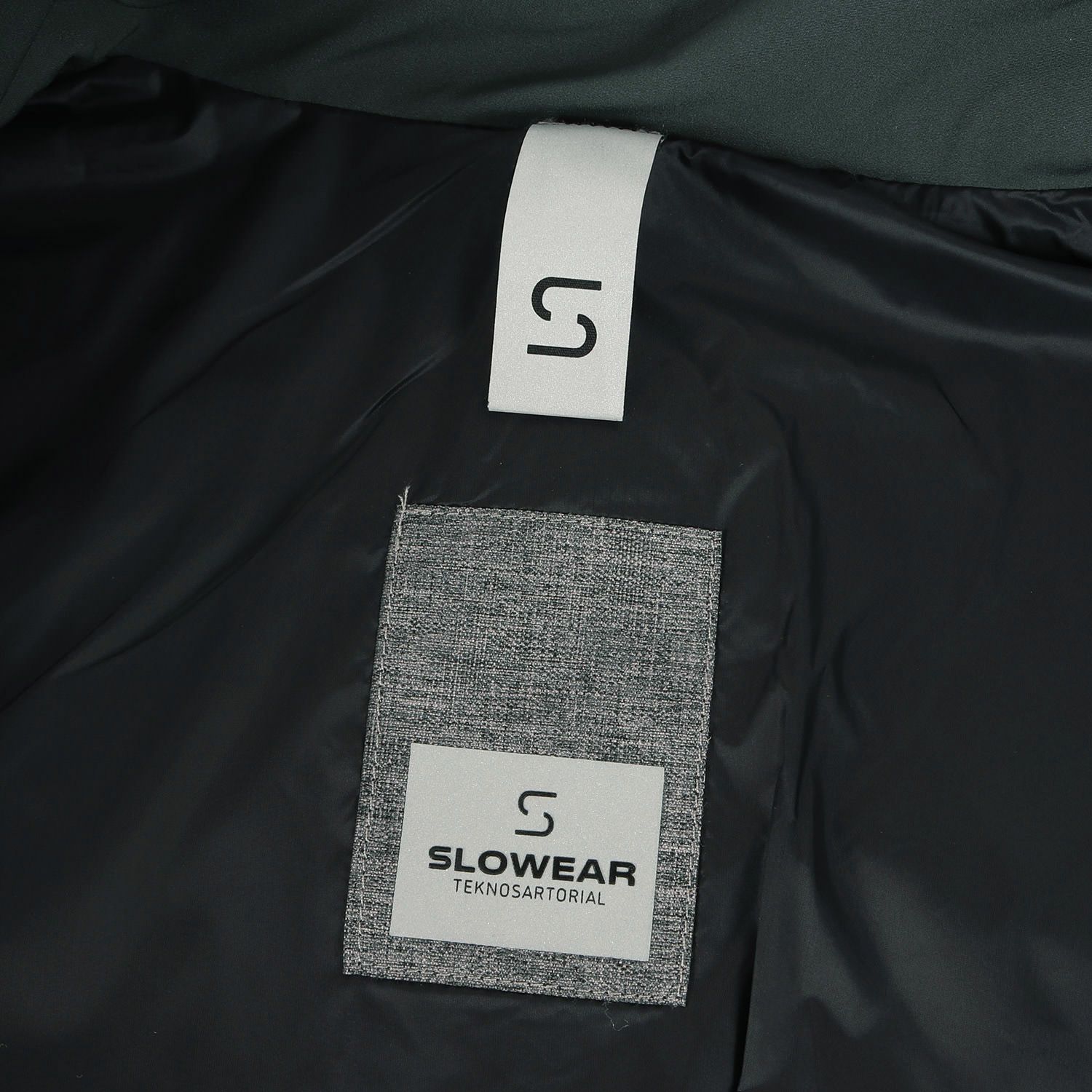 SLOWEAR スローウェア ジャケット サイズ:48 近年モデル ストレッチ ナイロン ポリ テクノ ジャージー ダブルジップ ブルゾン  Regular-fit jacket in tekno jersey ジャケット セージグリーン イタリア製