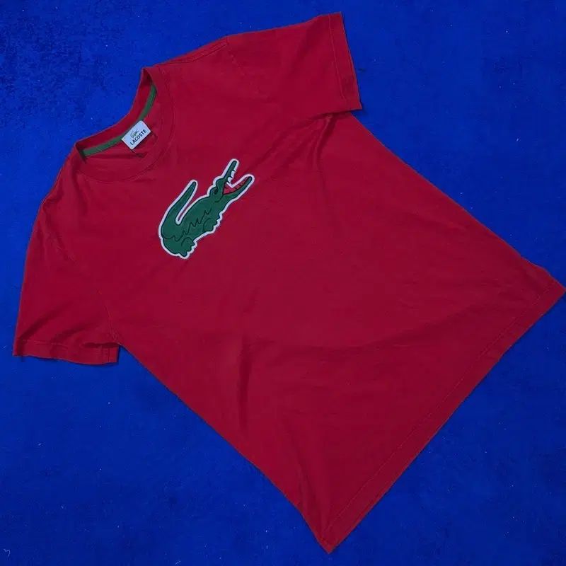 LACOSTE(ラコステ) ビック クロコダイルロゴ 半袖 Tシャツ 赤