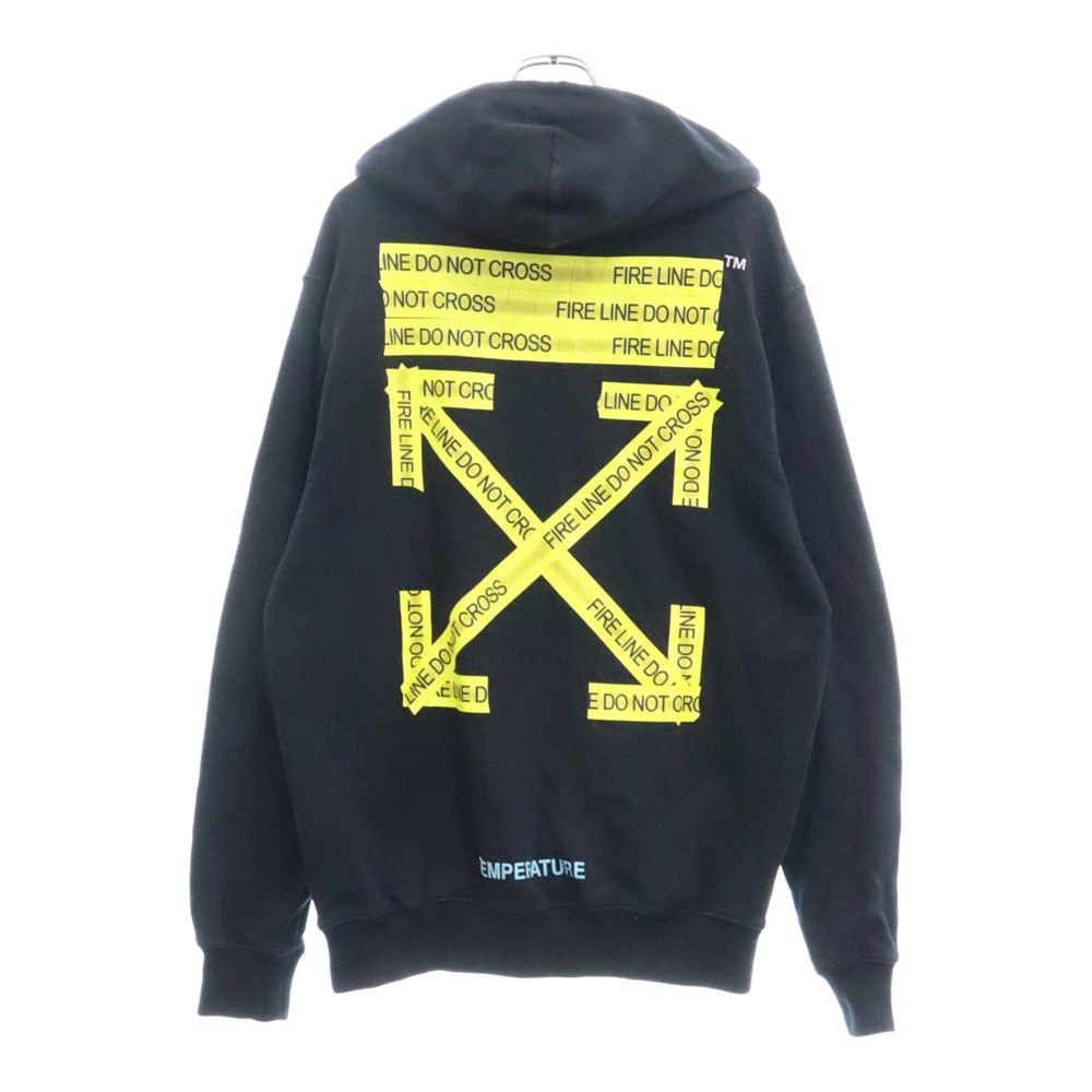 OFF-WHITE (オフホワイト) 18SS Fire Tape Hoodie ファイアテープ プル 