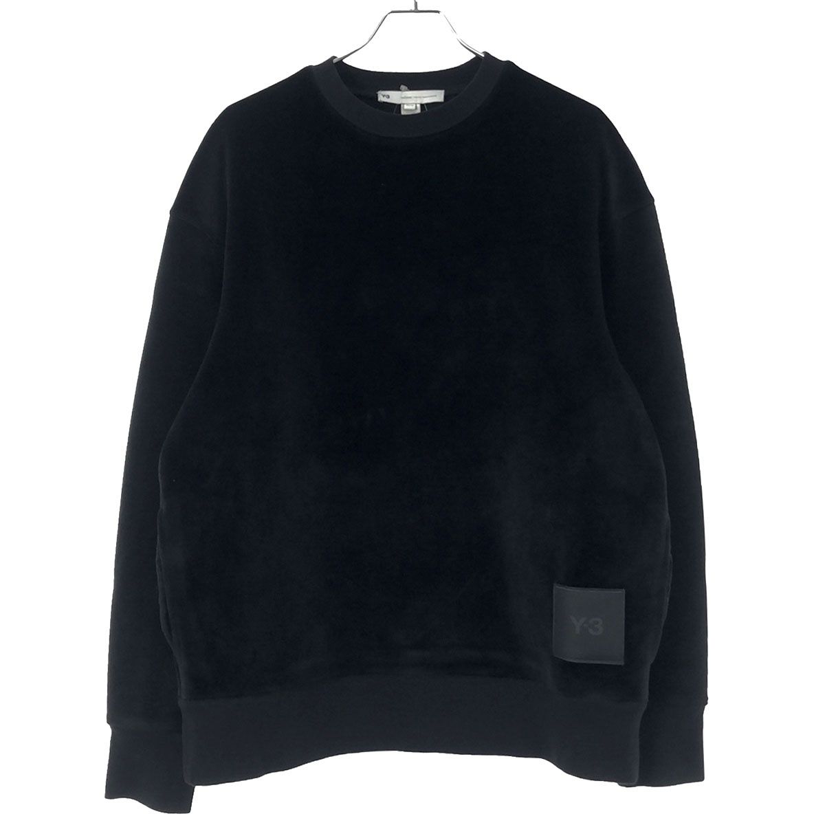Y-3 ワイスリー U SQUARE VELVET SPACER CREW SWEATSHIRT ベロアクルー 
