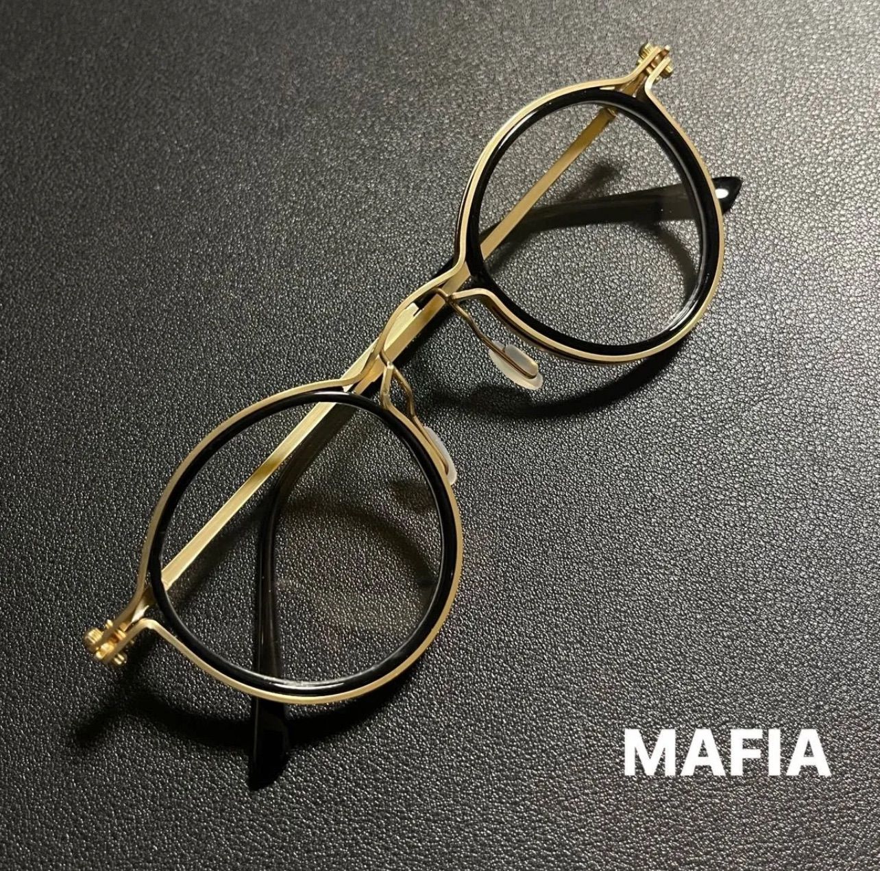 ラウンドメガネ ロイド眼鏡 ゴールドメタルフレーム ヴィンテージ風