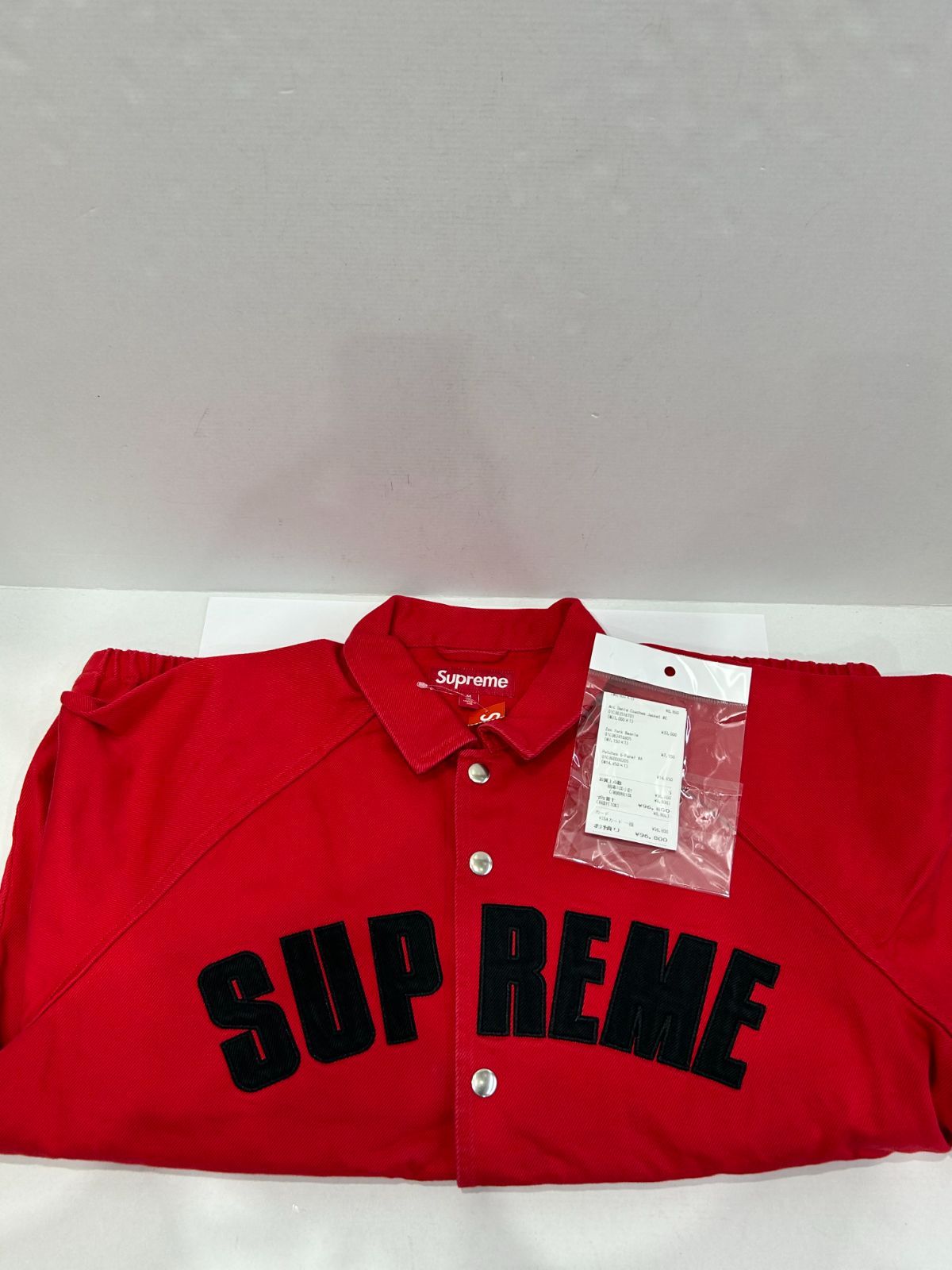 Supreme デニム コーチジャケット Supreme アーチロゴ デニムコーチ