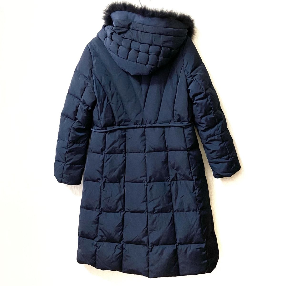 DAMAcollection ダーマ ダウンコート サイズ15AR L レディース - ダークネイビー 長袖 フォックス 冬