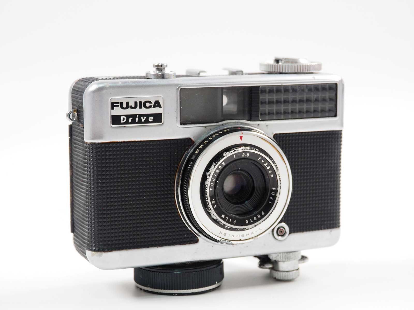 富士フイルム FUJICA Drive フジカドライブ ストラップ付き ハーフサイズカメラ ハーフカメラ FUJINON 2.8cm F2.8 [並品] #Z2193A