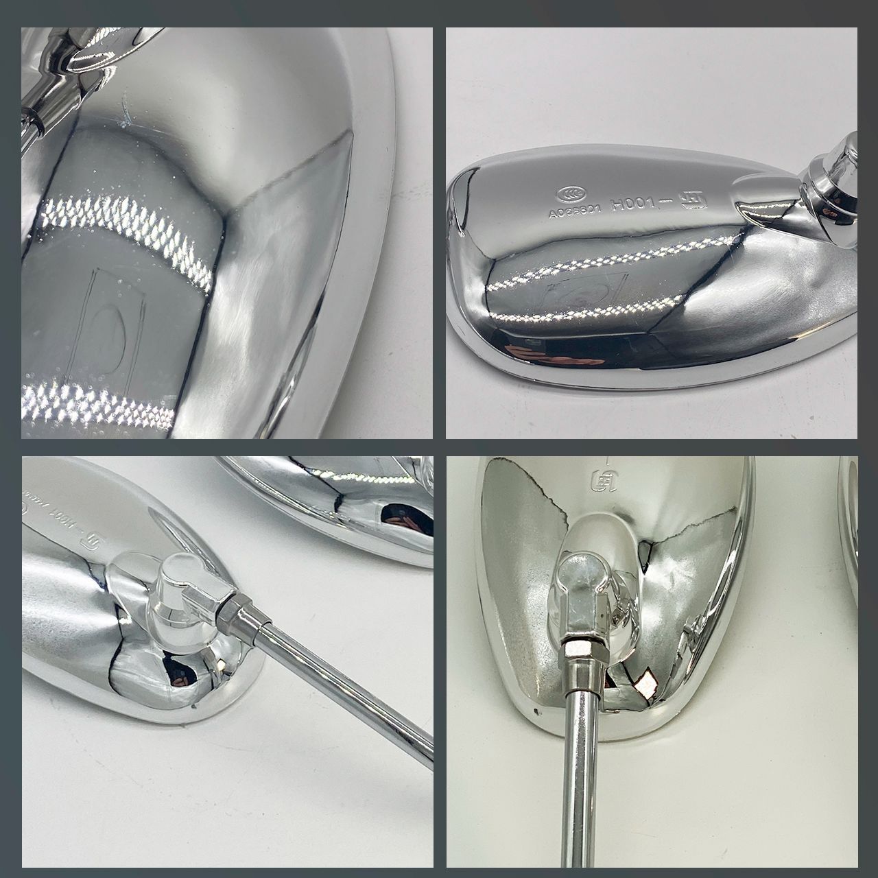 エッチングシルバーオーバルミラー 楽天市場】【楽天ランキング1位入賞】互換品オートバイ バイク