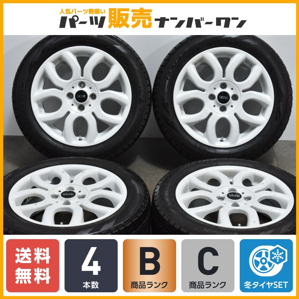 【程度良好】WSP ITALY ELENA 16in 6.5J +48 PCD100 ピレリ アイスアシンメトリコ 195/55R16 MINI R50 R52 R53 R55 R56 M14 ミニクーパー