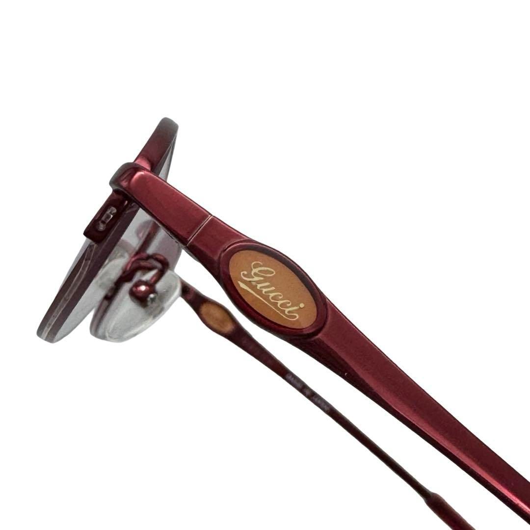 GUCCI グッチ GG9626J 度入り チタン製 メガネフレーム 眼鏡 めがね レッド レディース