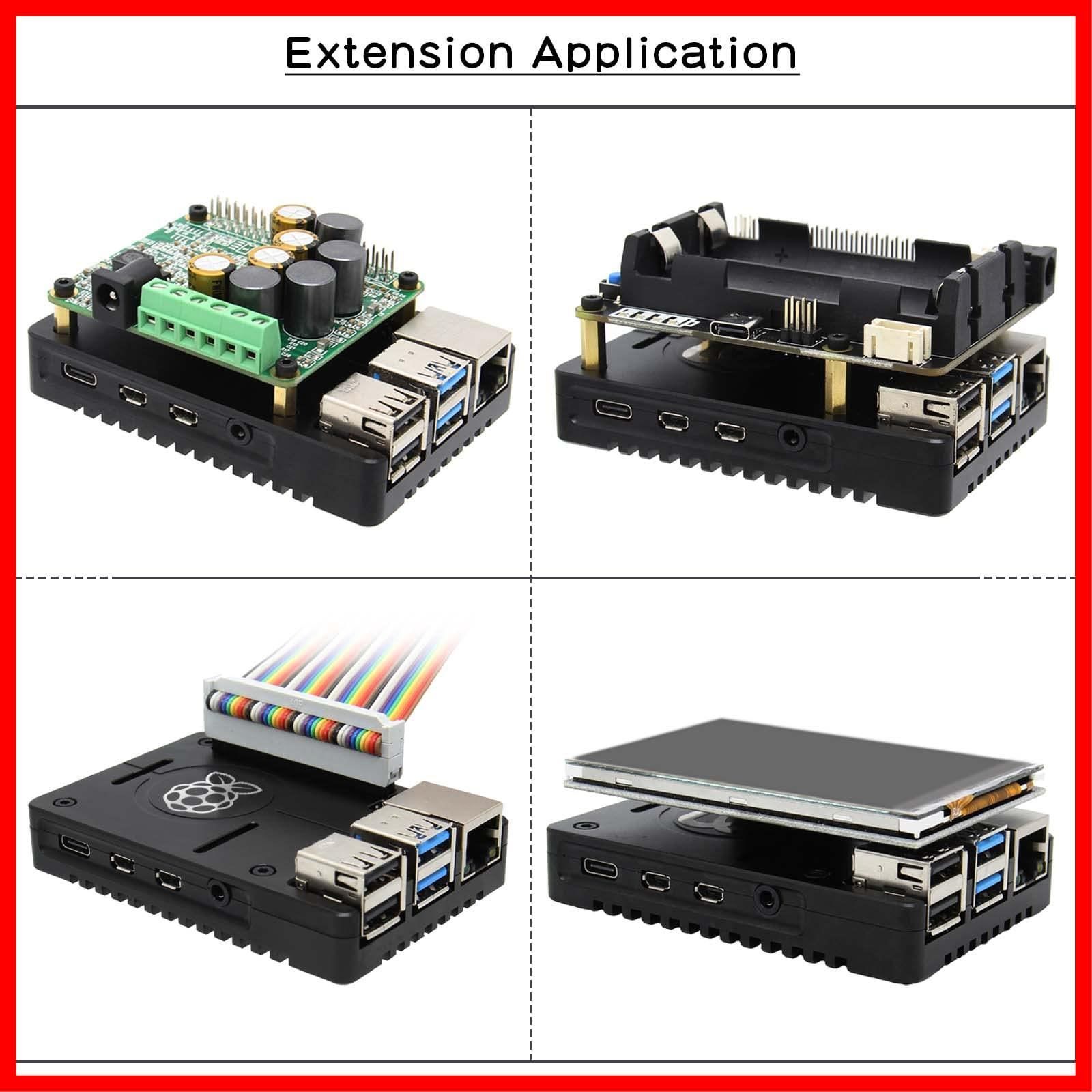 Geekworm PiKVM+ラズパイ4モデルB Raspberry Pi 4 Model B 3.5 inch Max 50FPS 480x320 TFT Touch