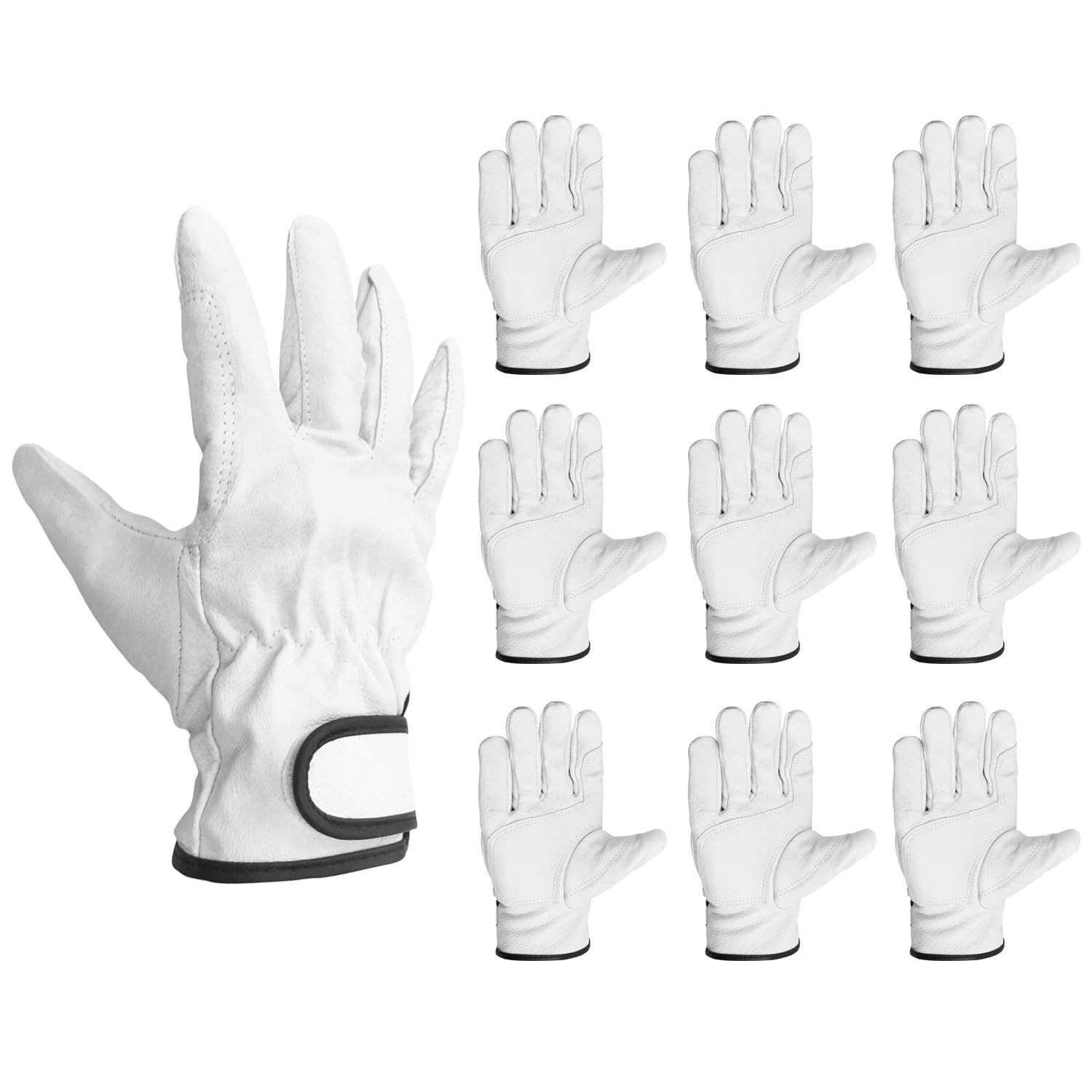 ACE 10双パック 作業手袋 豚本革マジックアテ付 XXLサイズ AG 523