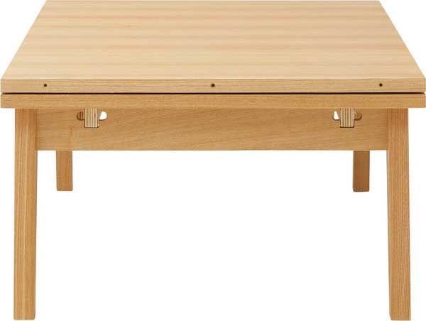 天然木 アッシュ のコパンエクステンションテーブル 伸長式 長方形 W120～180×D65×H36cm No.102 ナチュラル MARWIL-DEMENAGEMENTS_CH