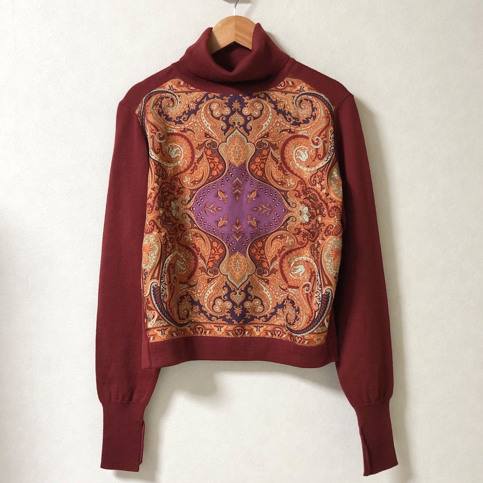 ETRO エトロイタリア製 カシミヤ混 タートルネックニット セーター